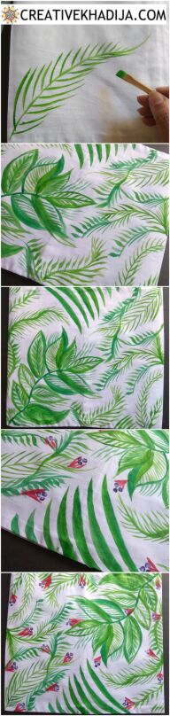 almofada pintada mo verde floresta