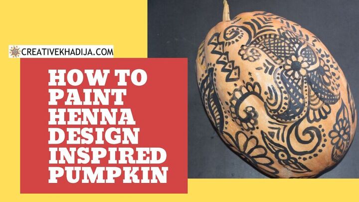 pintura de henna sobre calabaza idea de arte para la decoracin de otoo