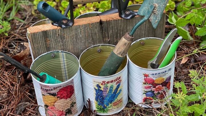 s 16 amazing ways to upcycle your leftover cans, Tin Can Caddy