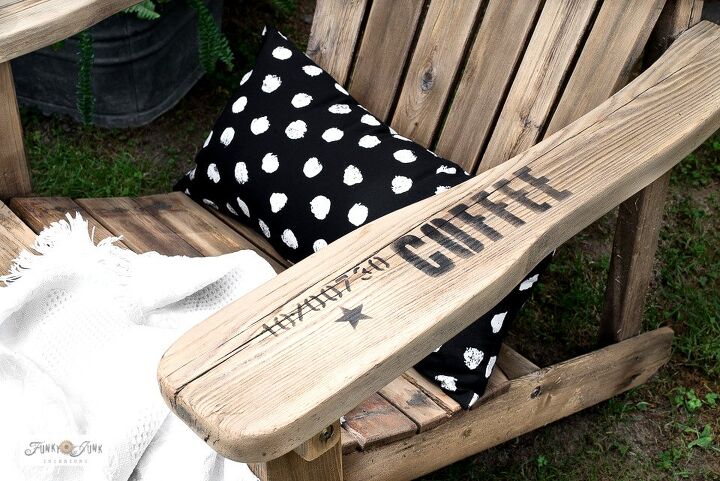revamp adirondack chairs with a rustic pallet look