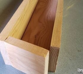 simple reclaimed wood flower box with a twist