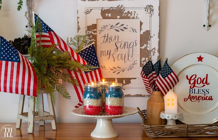how to make an easy and inexpensive patriotic 4th of july centerpiece
