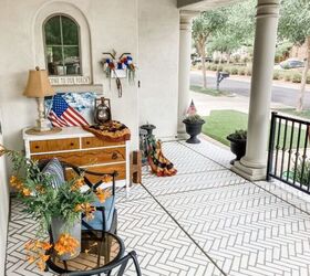 how to turn your front porch made of concrete into a brick porch made