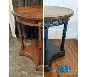 painted round end table