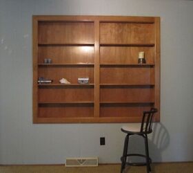 He rips this display cabinet out of the wall to create a stunning kitchen addition
