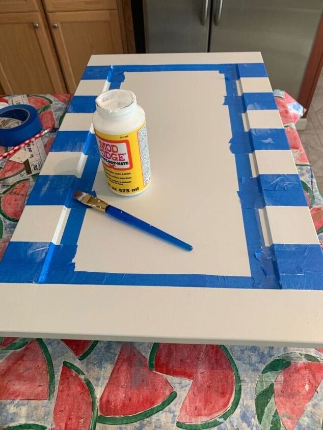 perfect wall decor for your beach home, Make stripes using painters tape