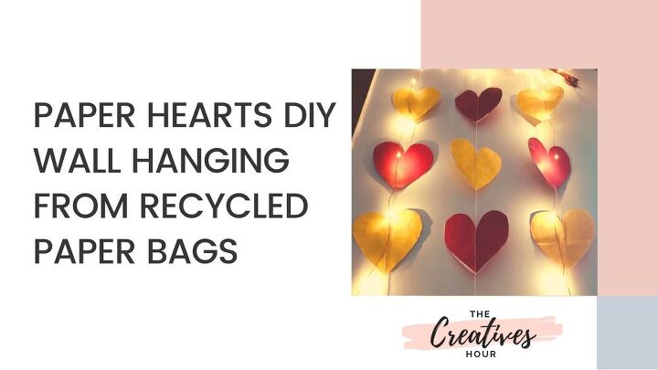 diy wall hanging from recycled paper bags