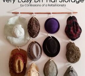 very easy diy hat storage