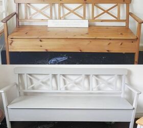 second hand bench, Before and after