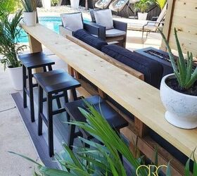 give your gazebo a custom look, Added more seating by creating this bar ledge