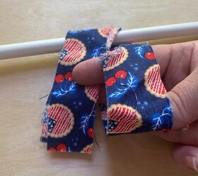 Tie fabric scraps around a rod to copy this $10 hack for July