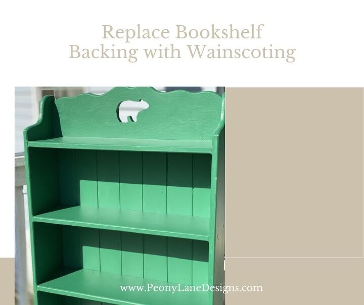 replace any bookshelf backing with wainscoting