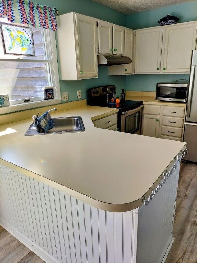 beach house painted countertops