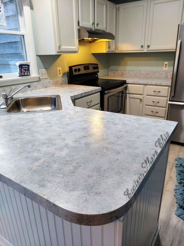 beach house painted countertops