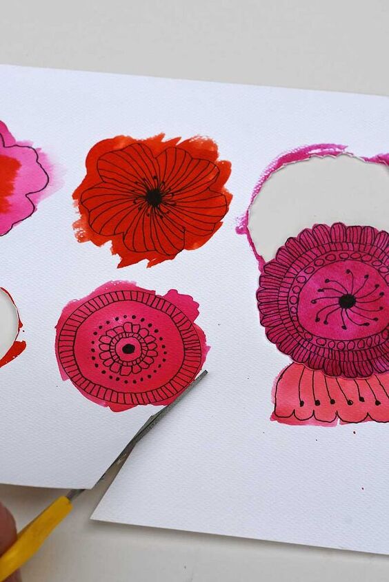 decorao de flores doodle estilo escandinavo