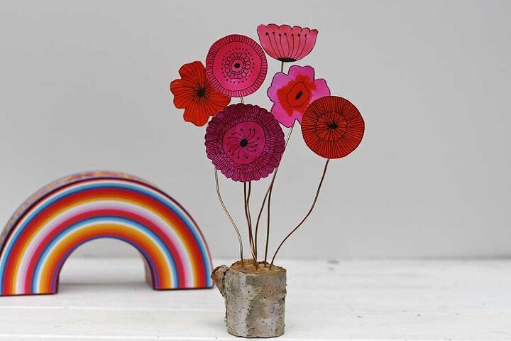 decoracin de flores de garabato de estilo escandinavo