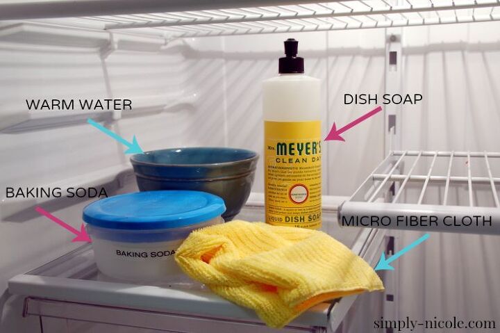 s 9 kitchen cleaning tips we can t wait to add to our routine, Tackle your fridge with an easy cleaning solution