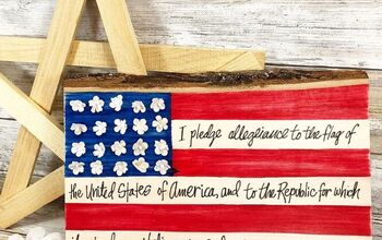 Hand Lettered American Flag Plaque
