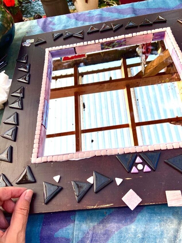 how to transform old mirror frame into magic must have, Triangle pattern