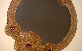 Espejo decorado con cordel inspirado en el otoño