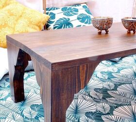 make your own diy outdoor coffee table with carved legs