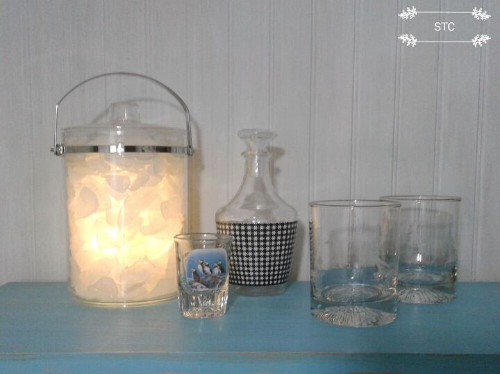 sea glass and ice bucket summer lighting, Possible Display