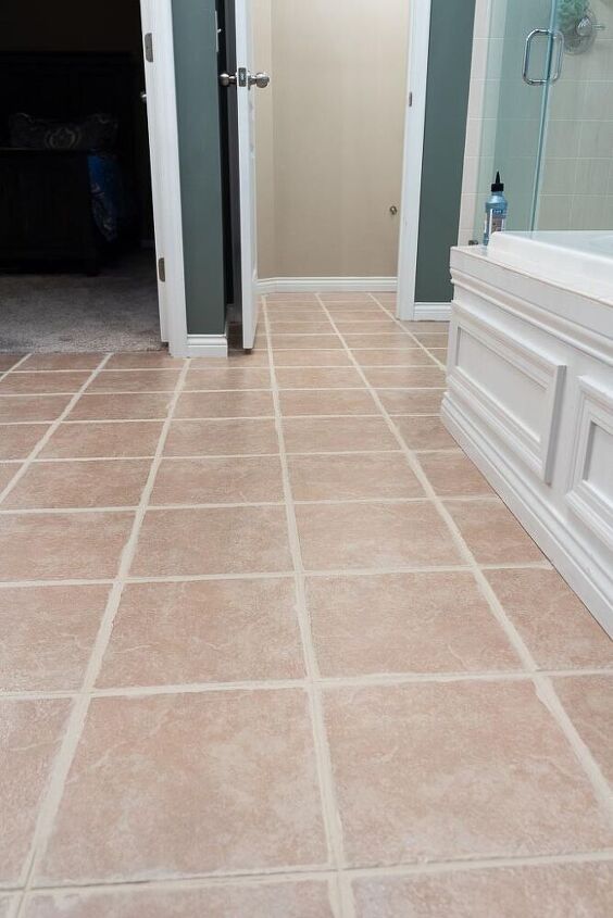 grout paint before and after the easiest tile floor transformation