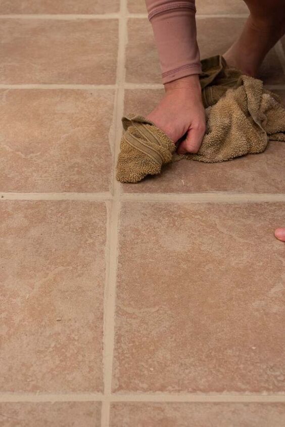grout paint before and after the easiest tile floor transformation