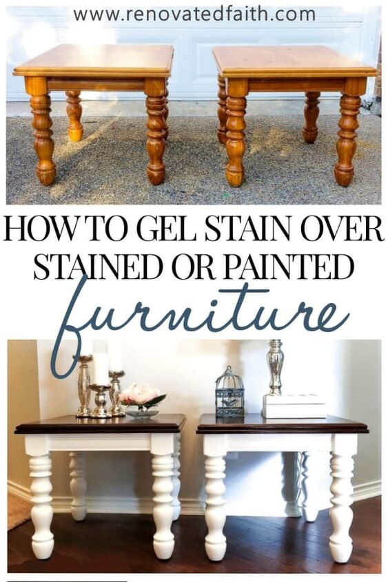 easiest gel stain over stain technique how to gel stain over paint