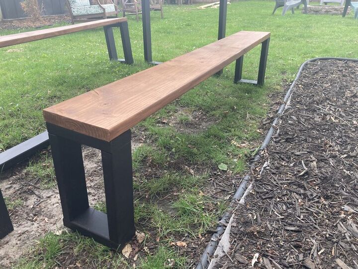 outdoor dining table with framing lumber
