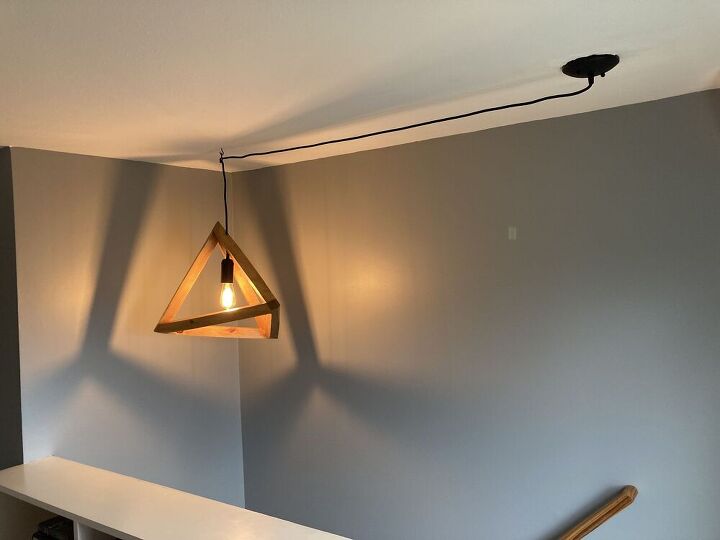 mid century modern wood chandelier
