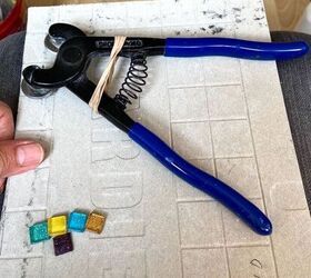 how to create a pretty mosaic using broken mirror and old crockery, Backer board