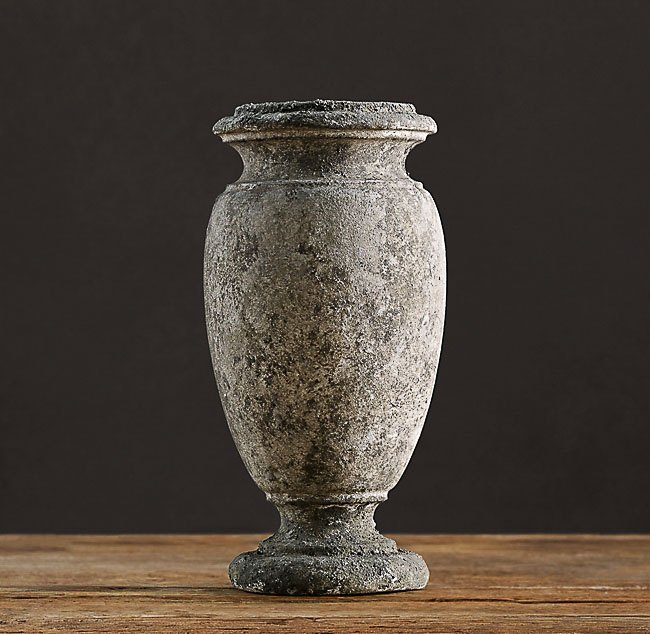 diy restoration hardware stone vase