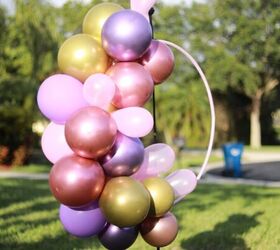s 12 incredible balloon decorating ideas that aren t just for parties, Hula Hoop Balloon Wreath