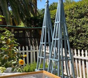 how to build a garden obelisk, Twin obelisks