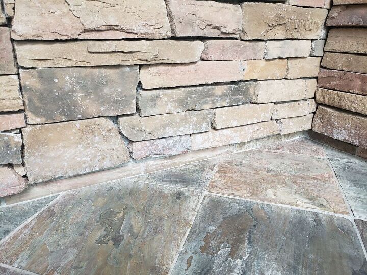 q how to clean stone stained by slate cleaner sealer