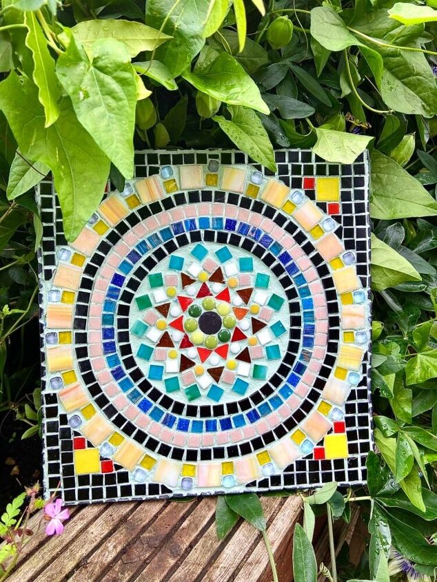 how to create a mosaic mandala for your garden, Mosaic mandala