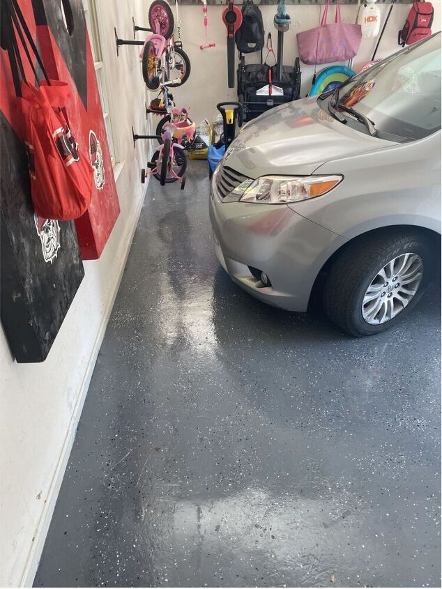 diy garage floor epoxy, Finished results