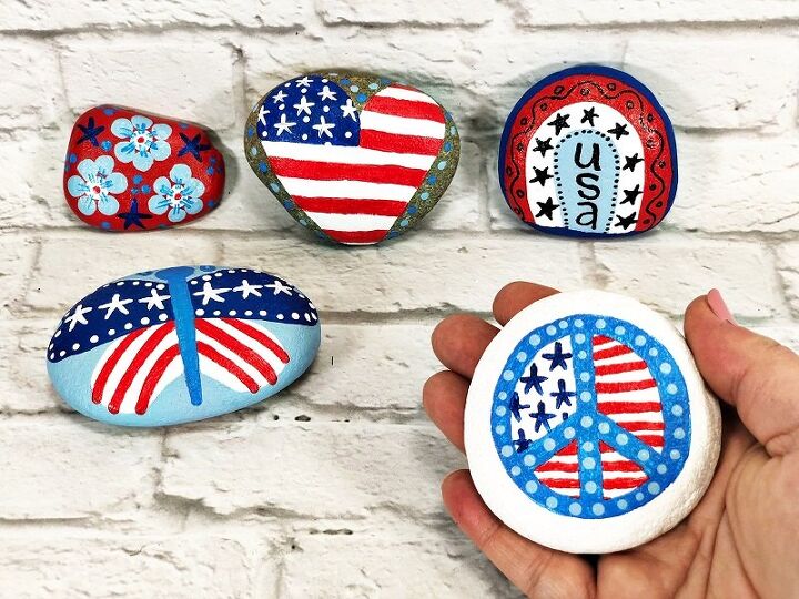 s 13 new patriotic decor ideas to add to your home this week, These fun painted rocks