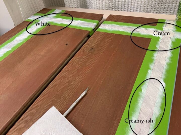 how to use colored stain on wood for accents
