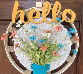 summertime embroidery hoop wreath