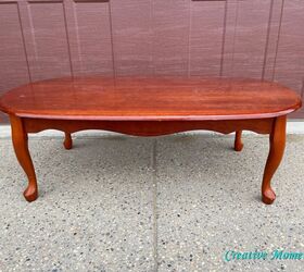 How she banished the garish red from this slender antique table