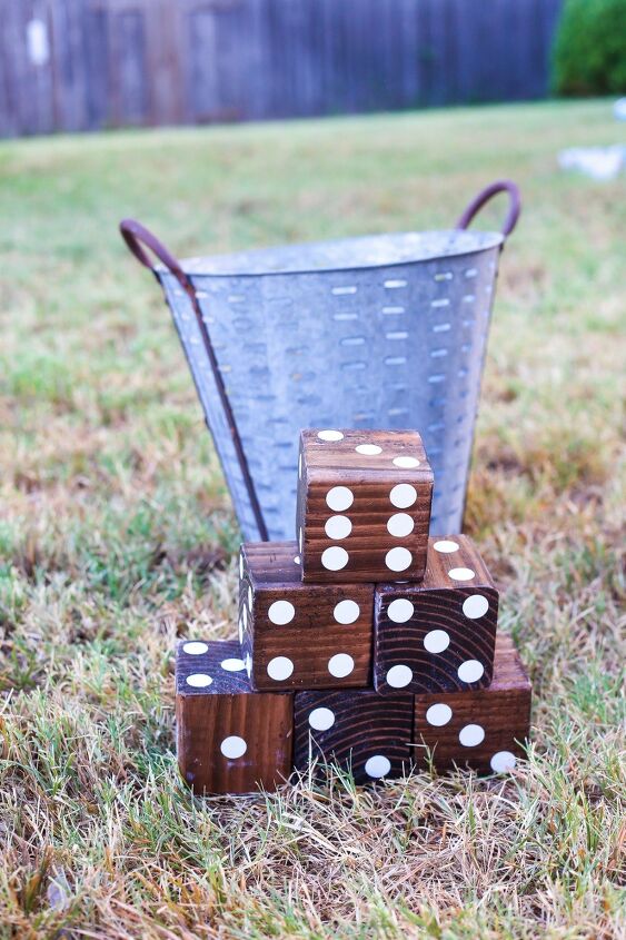 s 25 backyard ideas that ll make your kids summer, These DIY lawn dice