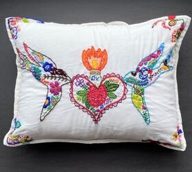 embroidered memory pillow