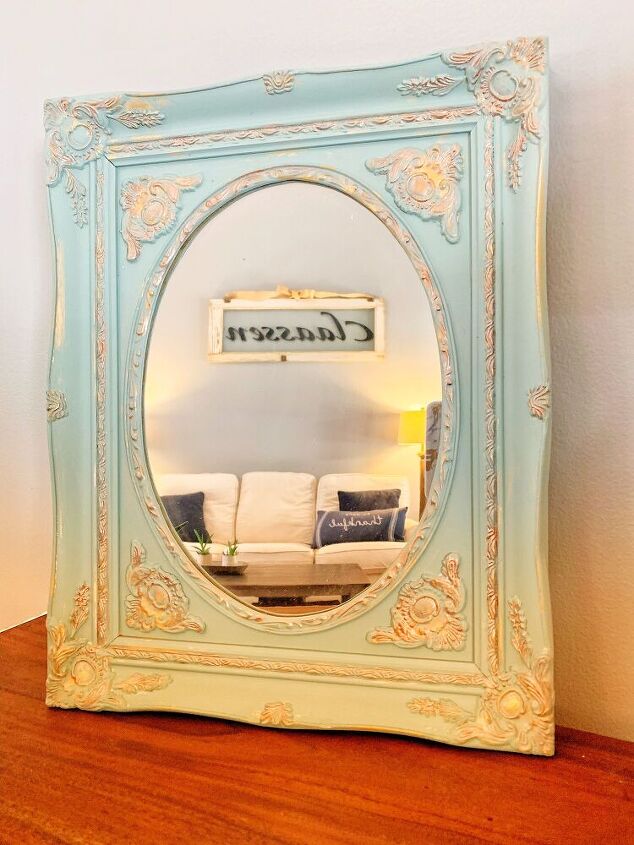 diy mirror redesign with paint couture and posh pigments