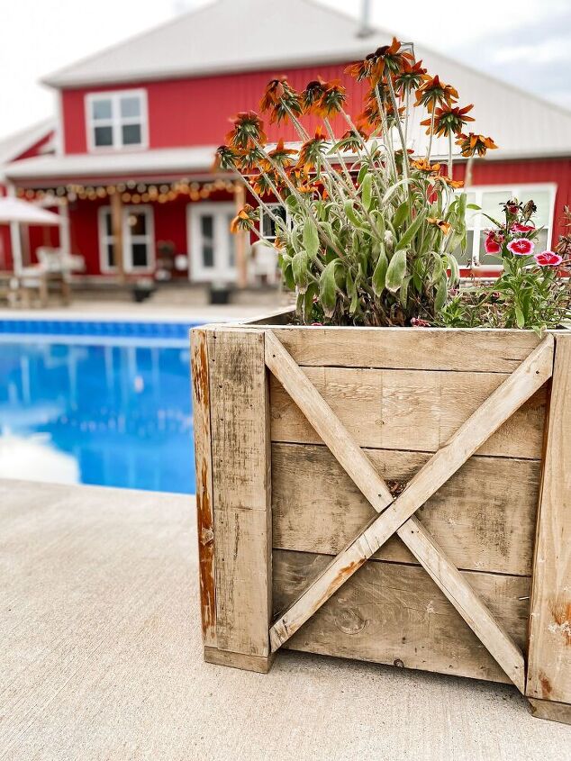 bleaching weathered wood, We also built these planters Click here to check out that project