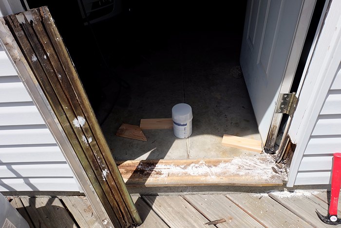 quick and easy repair rotted door sill and frame