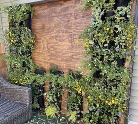 how i designed an easy diy outdoor living wall a life unfolding, The Living Wall planted I am planning on a Giant Letterboard in the middle