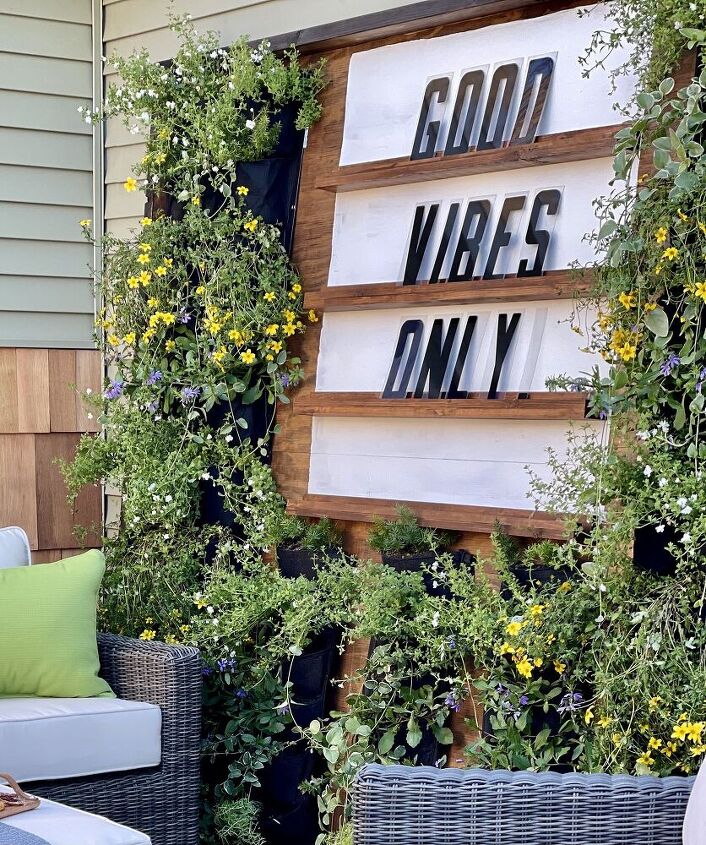 how i designed an easy diy outdoor living wall a life unfolding, Living Wall DIY Finished