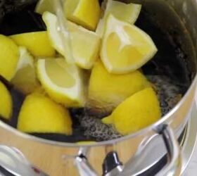 how to clean a burnt pot to perfection, lemons in a burnt pot